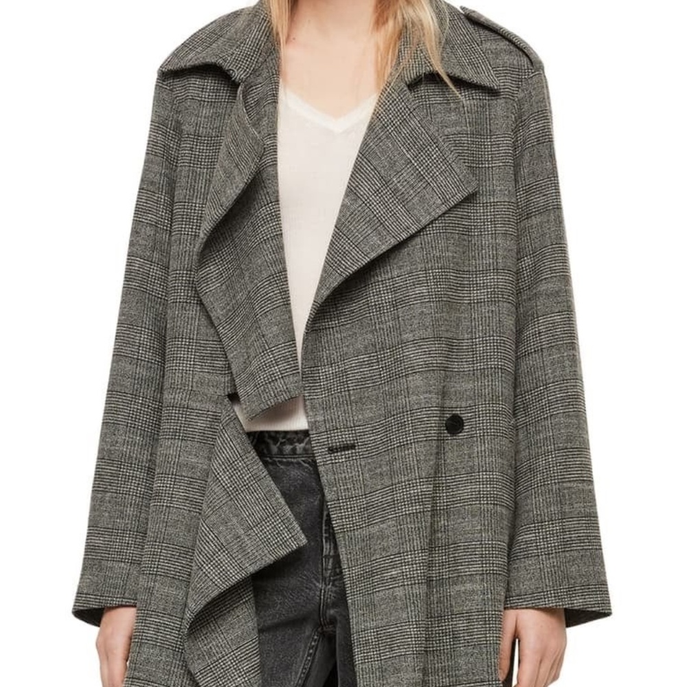 NWT All Saints Bexley Mac Trench Coat